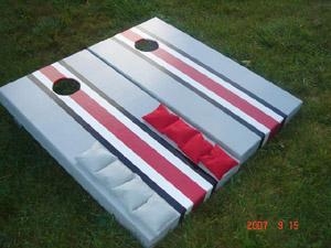 Buckeyes Fan Game Board Set - 2 Boards and red/gray bags Buckeyes Fan Game Board Set - 2 Boards and red/gray bags