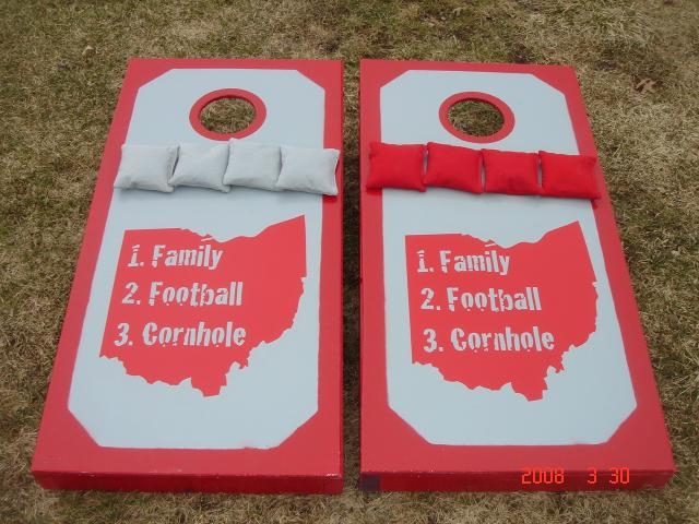 Ohio State Priorities Cornhole Set - 2 boards, 8 bags Ohio State Priorities Cornhole Set - 2 boards, 8 bags