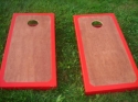 Stained and Painted and Clearcoated Corn Hole Set with Bags